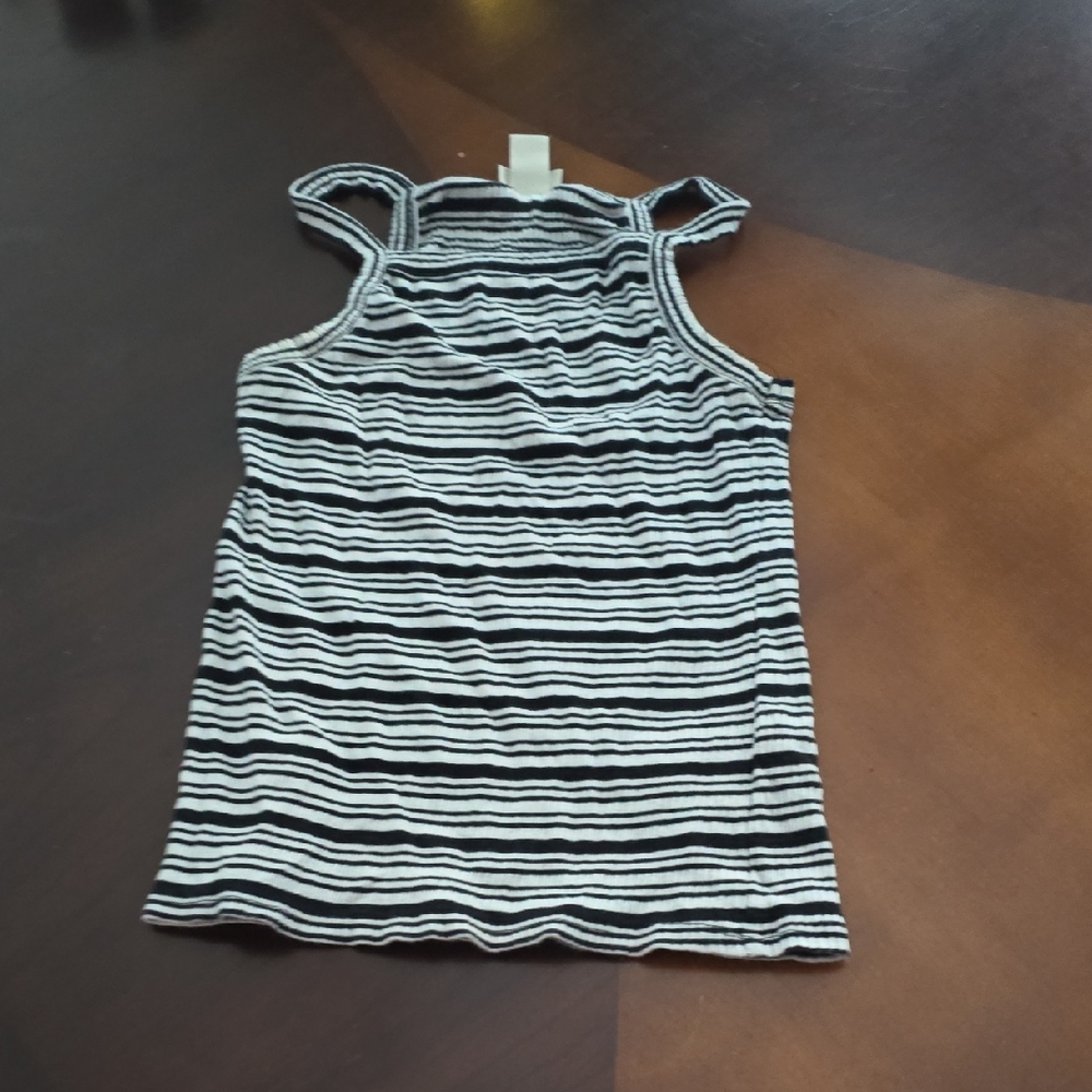 Chic Striped Black and White Tank Top